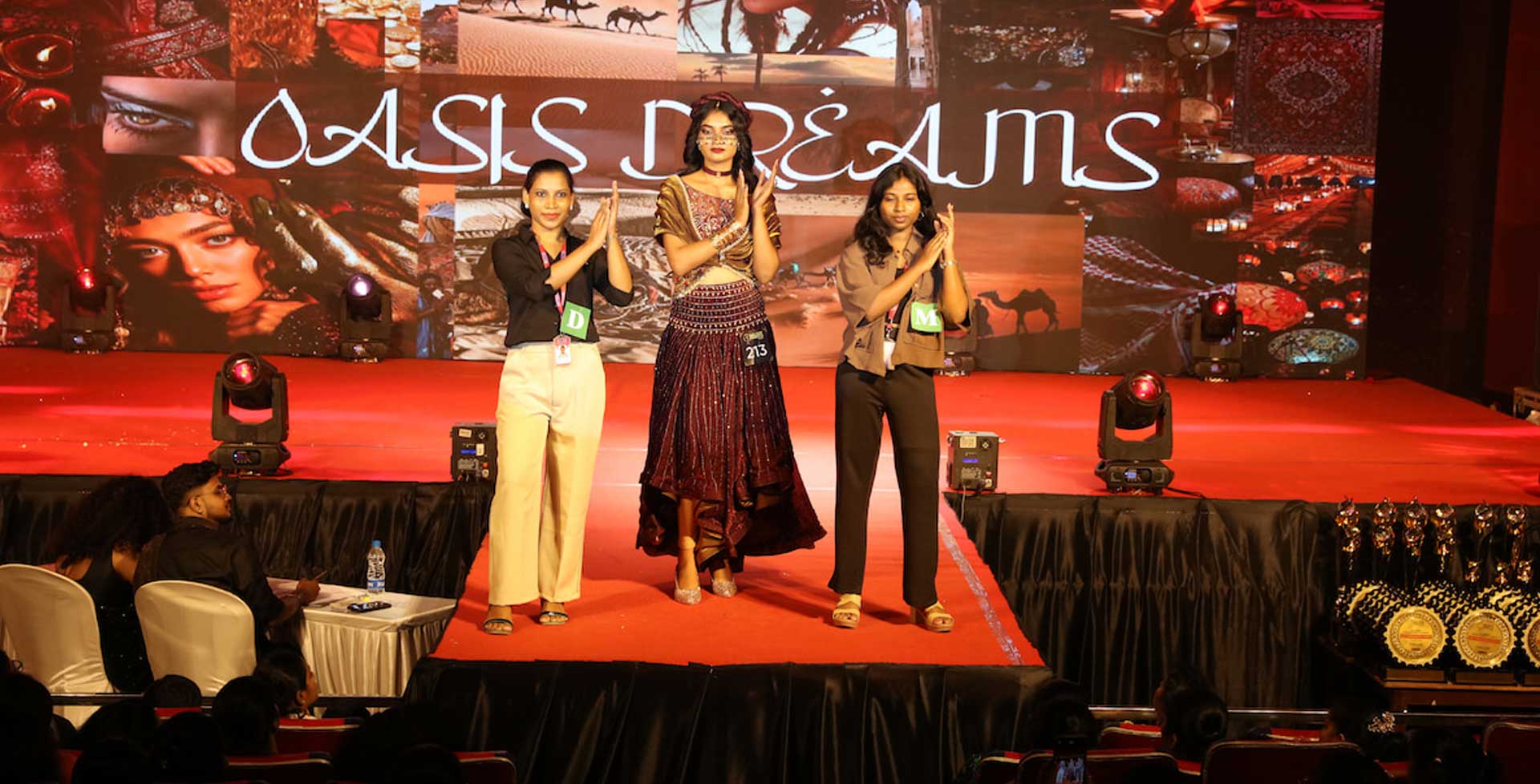 Students participating in fashion design practical training and garment making